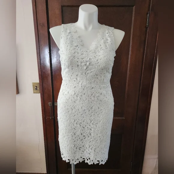 Loft White Lace Dress Loft White Lace Dress